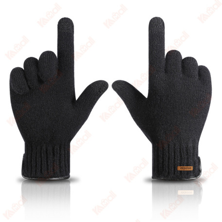 winter faux alpaca gloves for men